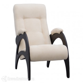Кресло для отдыха Неаполь Модель 9 без лозы (Венге-эмаль/Ткань Ваниль Verona Vanilla) в Посевной - posevnaya.mebel54.com | фото