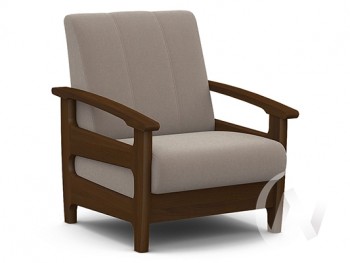 Кресло для отдыха Омега (орех лак/CATANIA COCOA) в Посевной - posevnaya.mebel54.com | фото