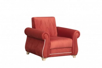 Кресло для отдыха "Порто" (микровелюр Гавайи бордо / микровельвет крем)/осн. в Посевной - posevnaya.mebel54.com | фото