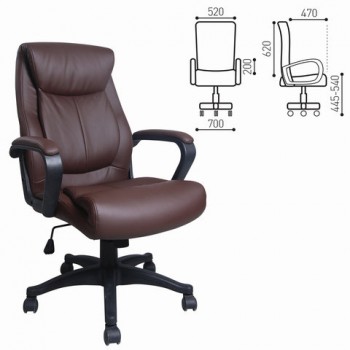 Кресло офисное BRABIX Enter EX-511 (коричневый) в Посевной - posevnaya.mebel54.com | фото