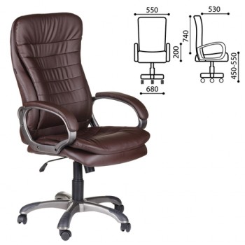 Кресло офисное BRABIX Omega EX-589 (коричневое) в Посевной - posevnaya.mebel54.com | фото