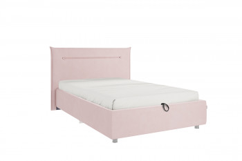 Кровать 1,2 Альба (Нежно-розовый велюр/под-мех) в Посевной - posevnaya.mebel54.com | фото