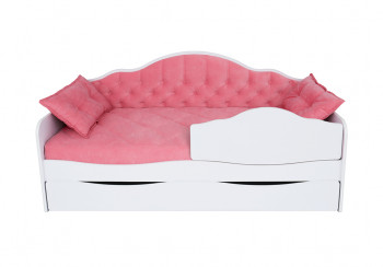 Кровать 170 серии Иллюзия Лайт 1 ящик 89 Розовый (подушки) в Посевной - posevnaya.mebel54.com | фото
