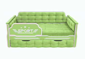 Кровать 190 серии Спорт 1 ящик 81 Фисташка (мягкие боковые накладки) в Посевной - posevnaya.mebel54.com | фото