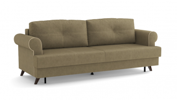 Оливер / диван - кровать 3-х местн. (еврокнижка) (велюр велутто коричневый 23 в Посевной - posevnaya.mebel54.com | фото