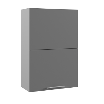 Ройс ПГПМ 600 Шкаф верхний Blum Aventos HF (Графит софт/корпус Серый) в Посевной - posevnaya.mebel54.com | фото