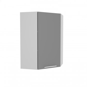 Ройс ВПУ 600 Шкаф верхний угловой высокий (Графит софт/корпус Серый) в Посевной - posevnaya.mebel54.com | фото
