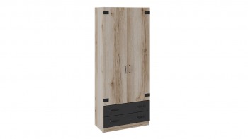 Шкаф для одежды комбинированный «Окланд» (Фон Черный/Дуб Делано) в Посевной - posevnaya.mebel54.com | фото