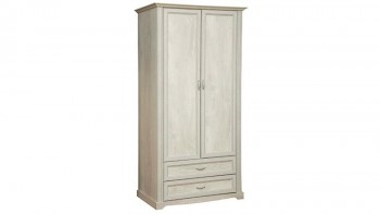 Шкаф для одежды "Сохо" (бетон пайн белый/2 ящика/зеркало) в Посевной - posevnaya.mebel54.com | фото