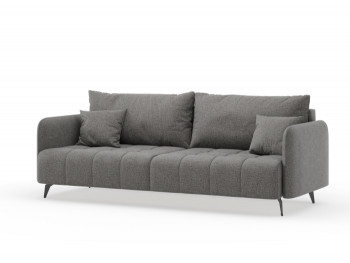 Валериан диван трёхместный прямой Стальной, ткань RICO FLEX 9292 в Посевной - posevnaya.mebel54.com | фото